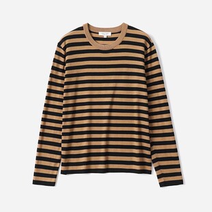 毛衣 彩色条纹140S精纺全羊毛针织套衫 WZT07215茉莉雅集海魂经典