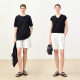短裤 WKZ08120 微喇裤 直筒裤 TH干爽舒适挺括防透速干亚麻棉锥形裤