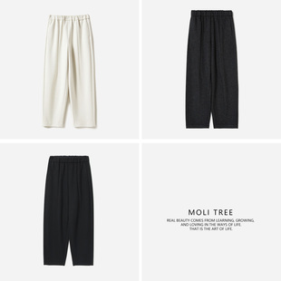 自带暖意含羊毛松紧腰加厚哈伦裤 茉莉雅集 卫裤 WKZ08250