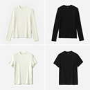 WTX07102 茉莉雅集V1NC*E日本料保暖绒感高弹打底圆领长/短袖T恤