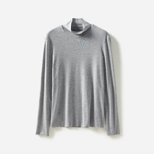 打底针织T恤 ph基础穿不腻花纱含羊绒双层高领长袖 WTX06038 J0s