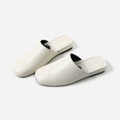 EL09007 茉莉雅集 经典百搭方圆头舒适一脚蹬拖鞋春夏女