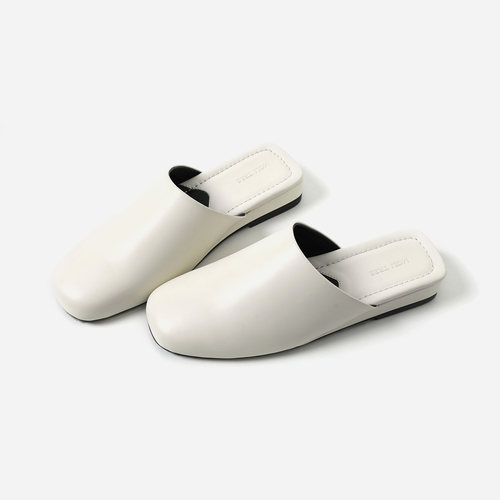 EL09007 茉莉雅集 经典百搭方圆头舒适一脚蹬拖鞋春夏女