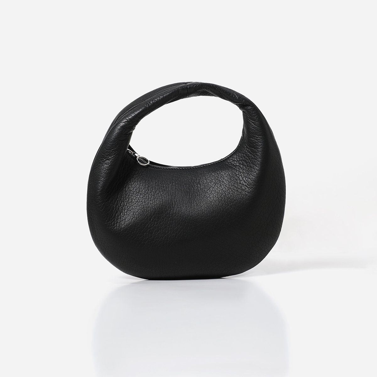 WSP08059 茉莉雅集 日式复古简约羊皮手提半月月牙包女