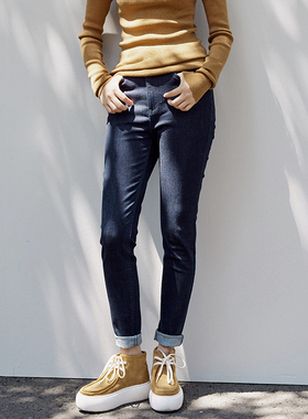 *WKZ03422 茉莉雅集 百搭神器显瘦弹力修身牛仔裤休闲裤长裤女