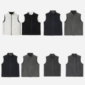 WWT08085 户外机能双面穿日本料防水休闲立领保暖棉服马甲男女