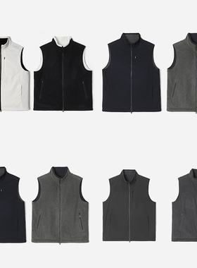 *WWT08085 户外机能双面穿日本料防水休闲立领保暖棉服马甲男女