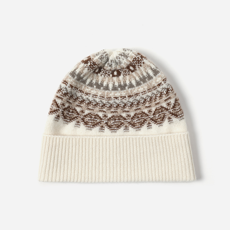 *WZK08046 茉莉雅集 节日氛围费尔岛KVSS全羊绒针织开衫套衫帽子