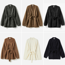 WZK05132 茉莉雅集 一张一弛KVSS全羊绒拉绒舒适保暖V领针织开衫