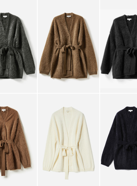 WZK05132 茉莉雅集 一张一弛KVSS全羊绒拉绒舒适保暖V领针织开衫