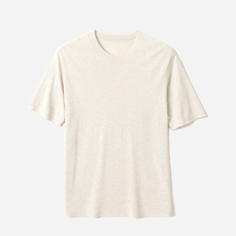 MZT09023 茉莉雅集  舒适透气POLO领/圆领短袖针织套衫男士春夏