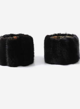 WSP08073 茉莉雅集 时髦单品帕斯条水貂毛袖口延长袖袖套（一副）