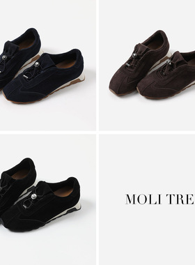 ED08042 茉莉雅集 T0D*S复古休闲高丝光牛猄抽绳德训鞋阿甘鞋