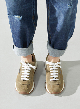 EY06003 茉莉雅集 B*C重工珠链丝光牛猄皮低帮休闲运动鞋 女