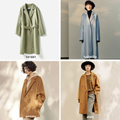 大M经典 WDY04040 茉莉雅集 传承系列水波纹全山羊绒双面呢大衣