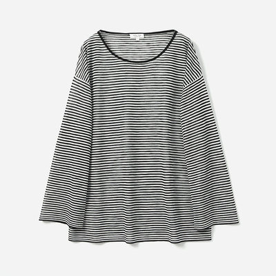 *WZT07220  盛夏胶囊斯文细条纹裸肤清凉舒适针织长袖套衫