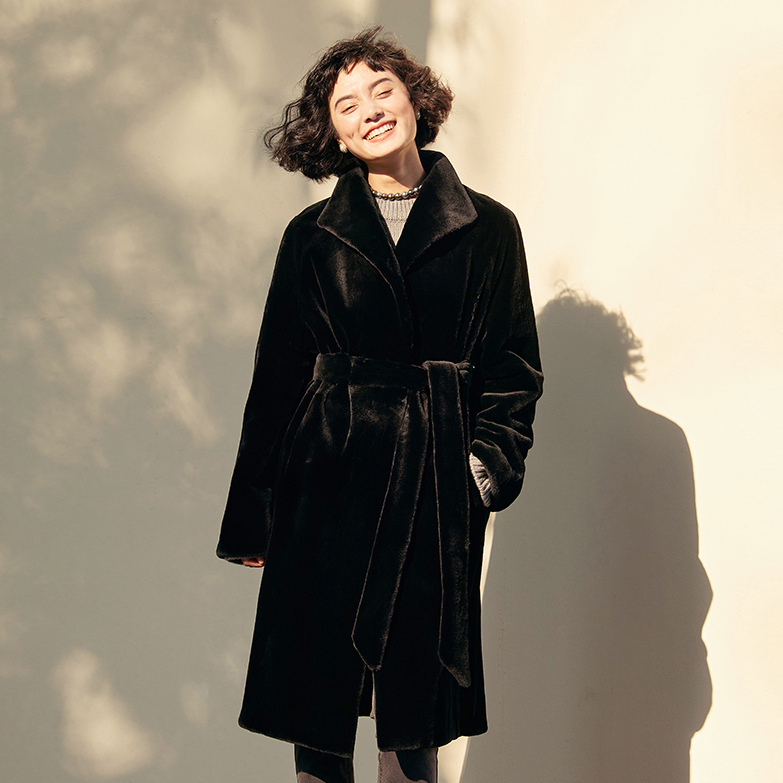 可追溯紫标级天鹅绒拔针貂绒系带