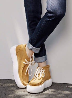 *EY06047 茉莉雅集 M*M*6自由随性运动感牛猄绒面系带及踝厚底鞋