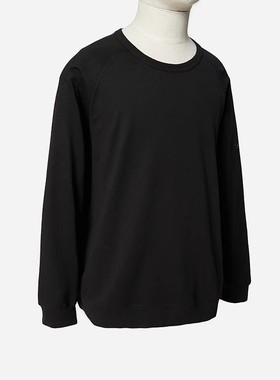 MWY06005 茉莉雅集 潮酷有型进口全棉圆领插肩长袖袖标卫衣男