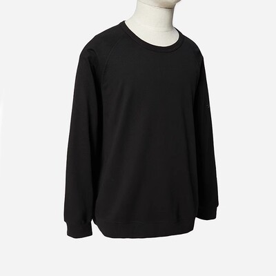 MWY06005 茉莉雅集 潮酷有型进口全棉圆领插肩长袖袖标卫衣男