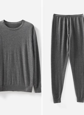 MZT05055 DU家鄂*多斯KVSS精纺3/68支全羊绒针织套装 男士