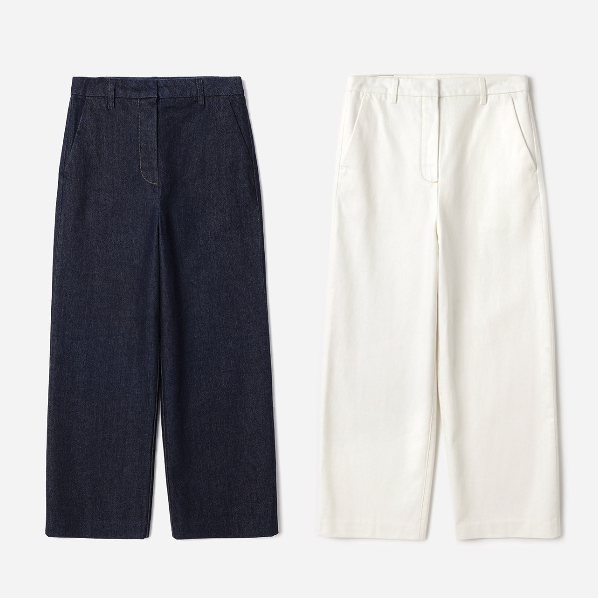 WKZ08266 茉莉雅集 日本冈山全棉硬朗挺括塑形牛仔直筒裤女