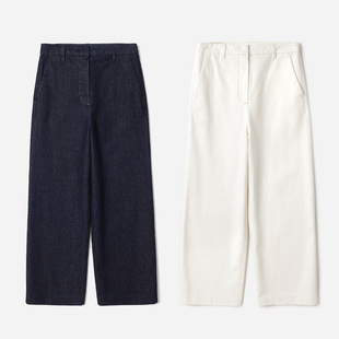 日本冈山全棉硬朗挺括塑形牛仔直筒裤 茉莉雅集 女 WKZ08266