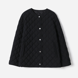 *WYR08052茉莉雅集  I*C露珠菱形格真丝羊毛匈牙利95白鹅绒羽绒服