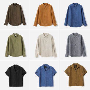 茉莉雅集 P同款 意大利全亚麻自在舒适经典 女 翻领衬衫 WCS07182