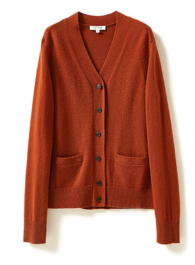 WZK03050 茉莉雅集 全网好评经典爆款温暖全羊绒开衫V领长袖女