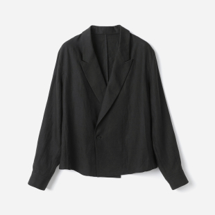 H家天花板意大利全亚麻戗驳领休闲西装 茉莉雅集 女 WXZ08032