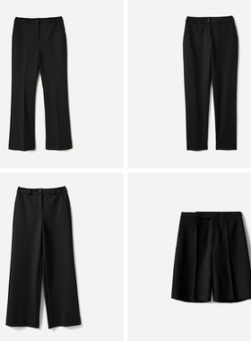 WKZ07038 茉莉雅集 舒适利落四面弹针织羊毛烟管/直筒/微喇/靴裤