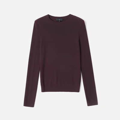 WZT07241 茉莉雅集 L*P意大利15μm黄金全羊毛坑条打底针织套衫