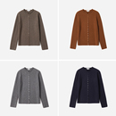 复古卷边柔软亲肤KVSS全羊绒小纽扣针织开衫 WZK08190 茉莉雅集