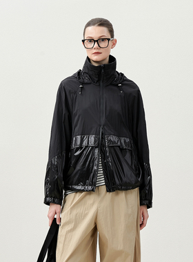 *WWT05102 茉莉雅集 M0ncl*r前卫拼接功能防水户外休闲轻盈外套女