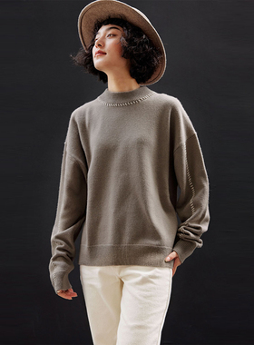 *WZT06173 茉莉雅集 温暖舒适KVSS全羊绒花纱刺绣针织套衫女