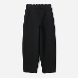 WKZ08025 升级版后腰松紧30羊绒70羊毛双面呢九分奶奶裤