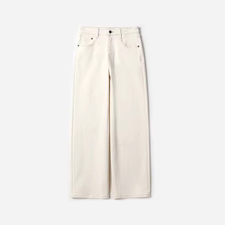 WKZ08292 茉莉雅集 亲肤进阶内里磨毛匹马棉装腰牛仔直筒裤秋冬