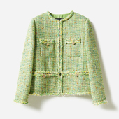 风度假系列意大利空运羊毛粗花呢外套 香 WWT06150 茉莉雅集