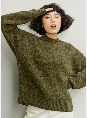 *WZT06113 茉莉雅集 空气感花纱雪尼尔圆领长袖针织套衫女秋冬