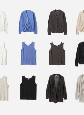 #WZK07108 茉莉雅集 L*P清凉舒爽全亚麻复古慵懒经典V领针织开衫