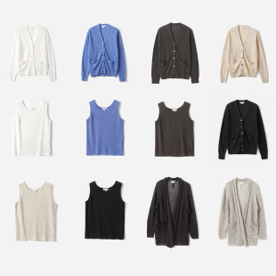 P清凉舒爽全亚麻复古慵懒经典 茉莉雅集 V领针织开衫 WZK07108