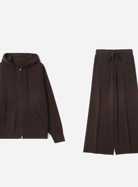 *WZT08288 M*M*M松弛显瘦90支全羊毛针织背心卫衣开衫卫裤直筒裤