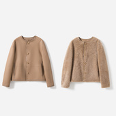 WPY07093 茉莉雅集 P法国 拉贡皮毛一体双面外套