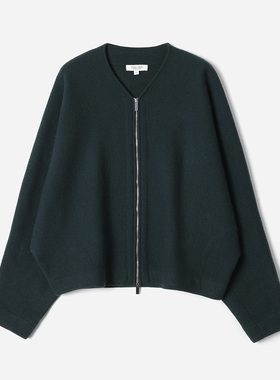 *WZK07104 不可水洗 重磅保暖强缩全羊毛V领蝙蝠长袖针织开衫毛衣