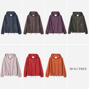 P家城市轻户外休闲轻薄连帽长袖 茉莉雅集 短外套春女 WWT08297