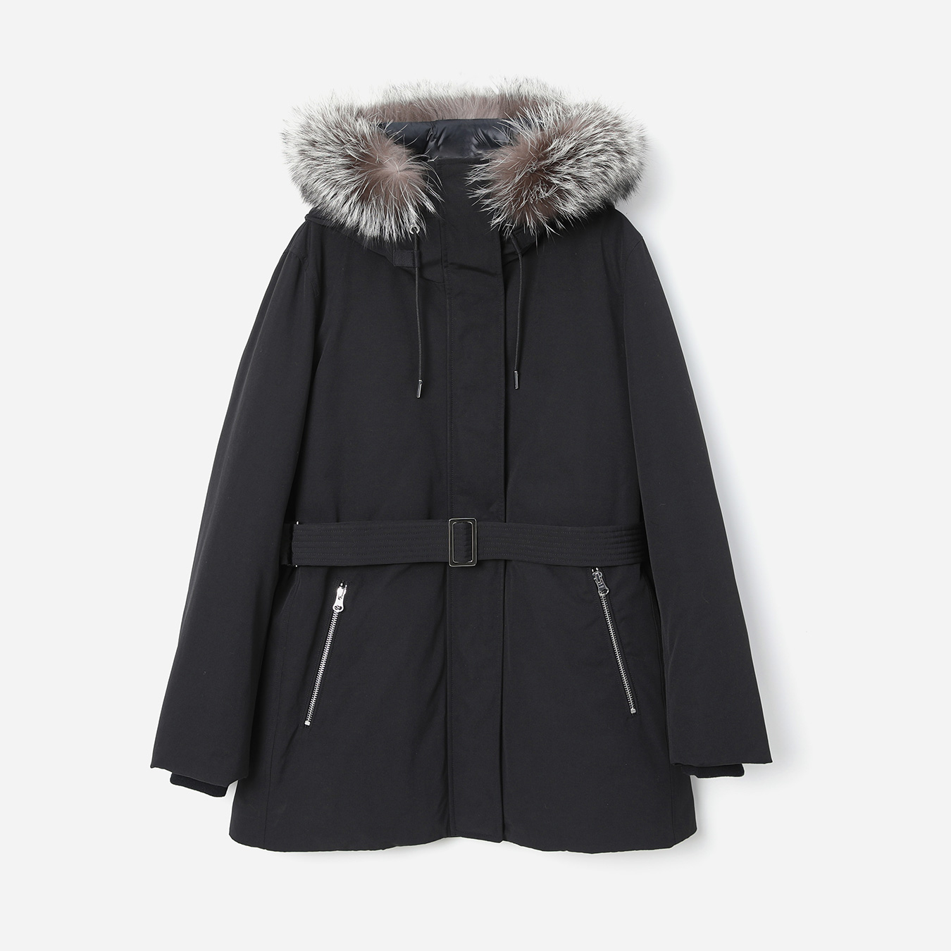 *WYR07092 M@CK@GE摩登蓝狐毛领可追溯95白鹅绒服门襟可脱卸羽绒