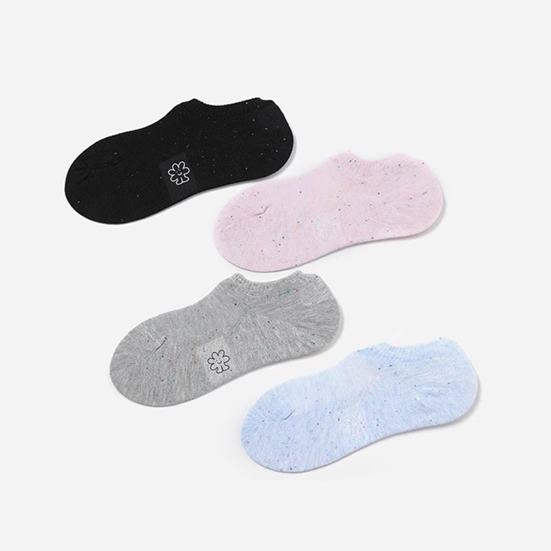 WSP08023 茉莉雅集 趣味点点纱舒适透气高支棉经典防滑女士船袜,女士内衣/男士内衣/家居服,短袜,淘宝优惠券,粉丝福利购,淘宝优惠卷