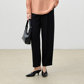 复古提花真丝拼接日本三醋酸锥形裤 新中式 茉莉雅集 女 WKZ07153