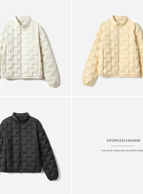 *WYR07085 茉莉雅集 轻盈防水无胆直充可追溯95白鹅绒立领羽绒服